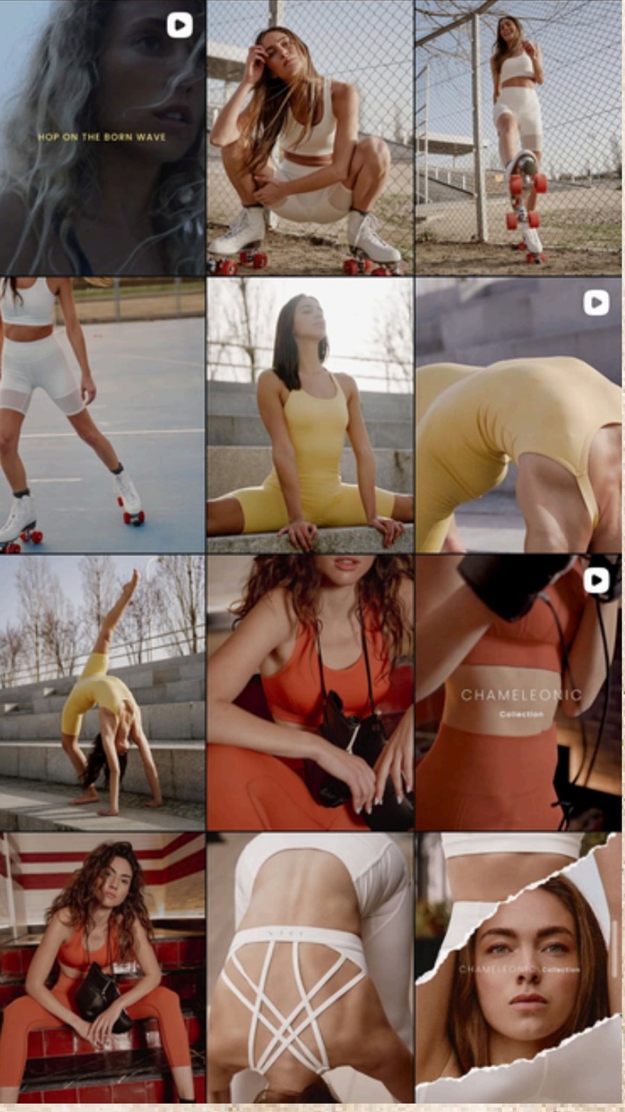 Born Living Yoga campaign content grid